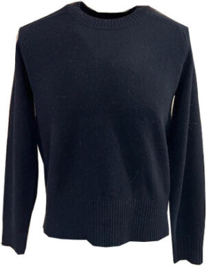 WOMEN'S LAMBSWOOL/NYLON SOLID CREW SWEATER